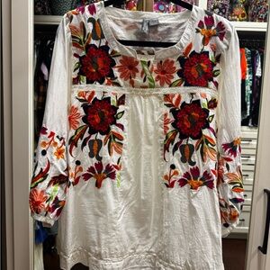 Anu Embellished Long Sleeve Blouse